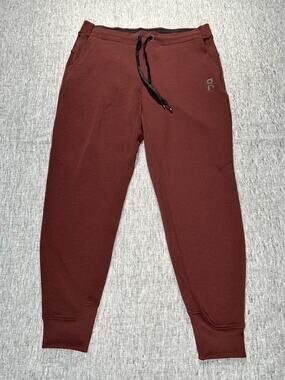 On Running Jogger Sweat Pants Mens Large 33x29 Maroon Athleisure Sporty